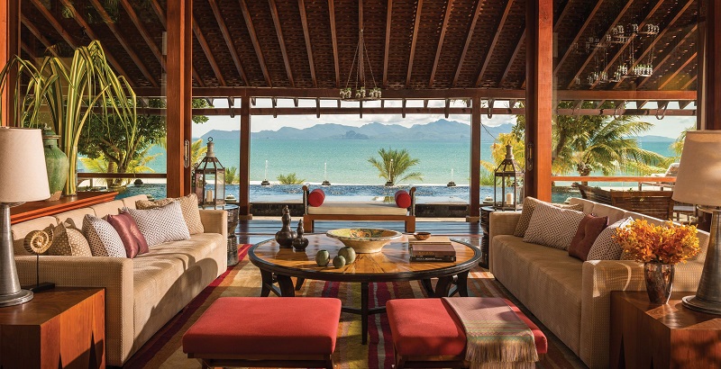 Thiết kế nội thất resort phong cách tropical nhiều màu sắc