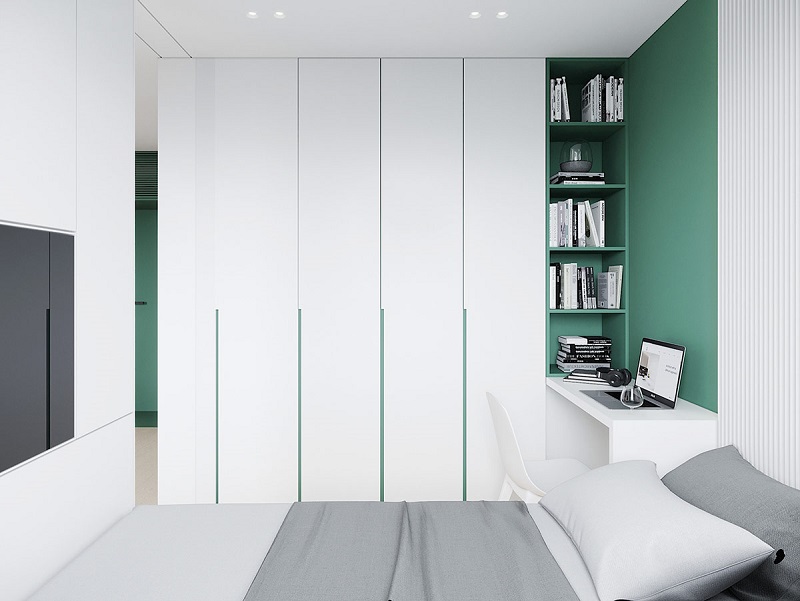 Ý tưởng thiết kế nội thất đep cho tủ quần áo âm tường