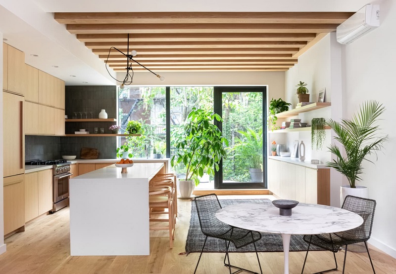 Mẫu thiết kế nội thất bếp không gian mở