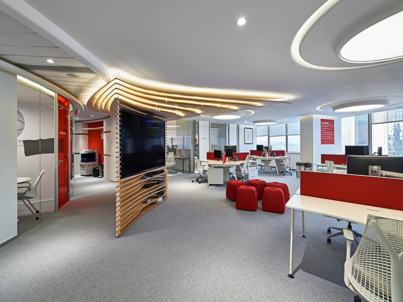 Thiết kế không gian mở cho nội thất văn phòng