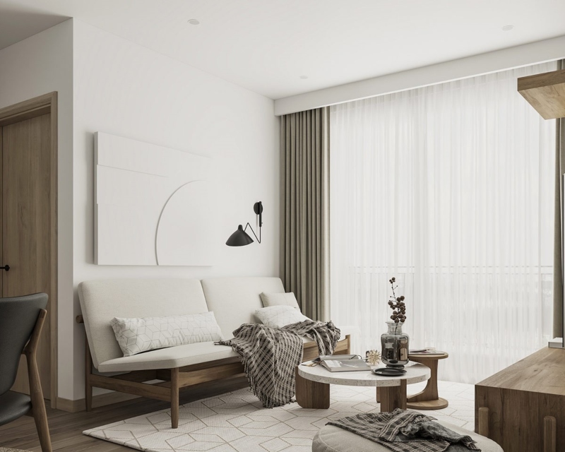 Thiết kế nội thất chung cư phong cách Japandi