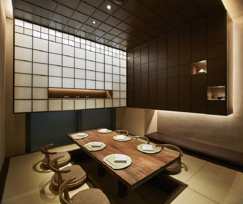 Phòng riêng trong quán ăn kiểu Nhật