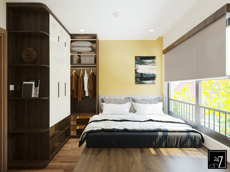 Thiết kế nội thất phòng ngủ master chung cư đẹp tại tphcm