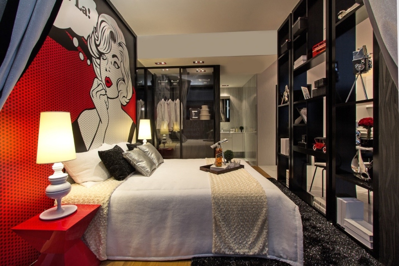 Thiết kế nội thất phòng ngủ phong cách pop art