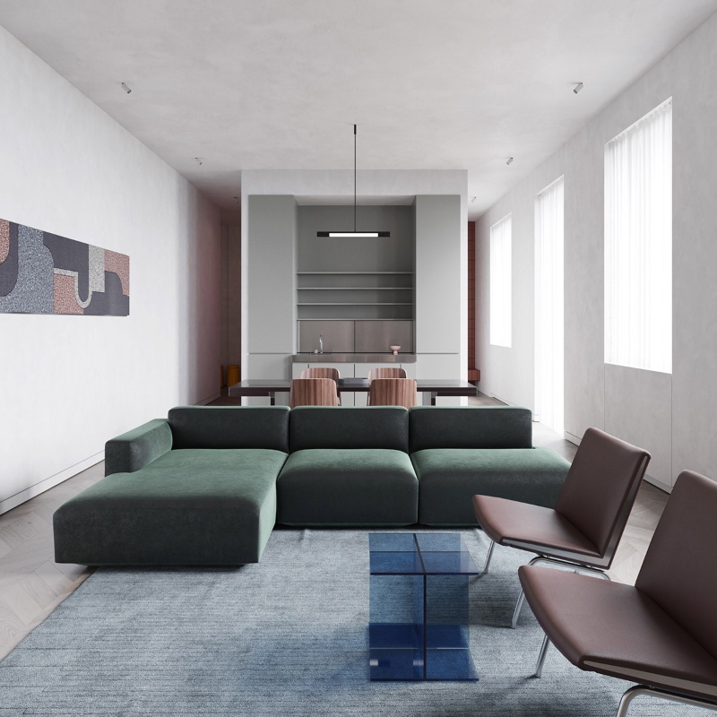 Thiết kế nội thất căn hộ chung cư phong cách tối giản