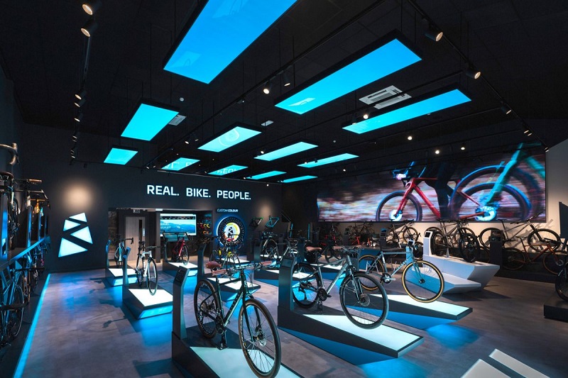 Thiết kế nội thất showroom xe đạp phong cách hiện đại