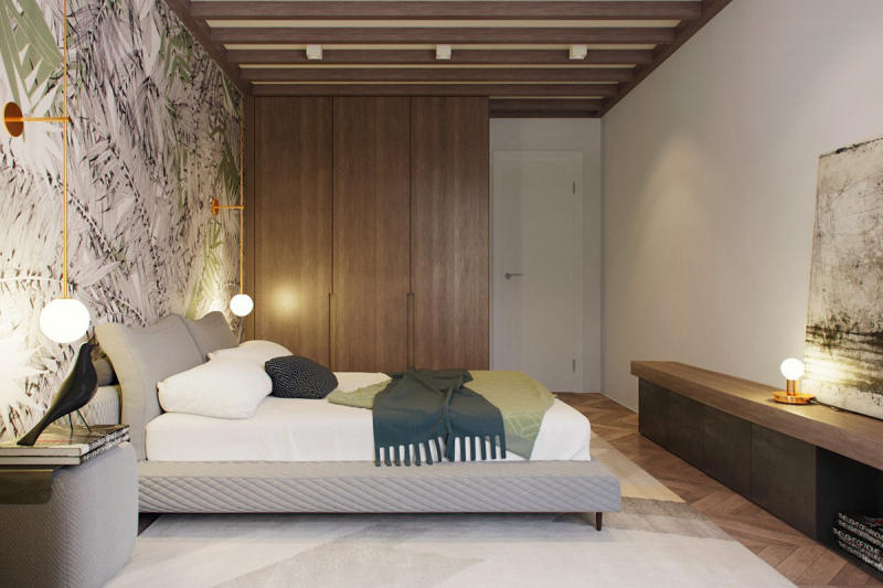 Thiết kế nội thất phòng ngủ master căn hộ hiện đại