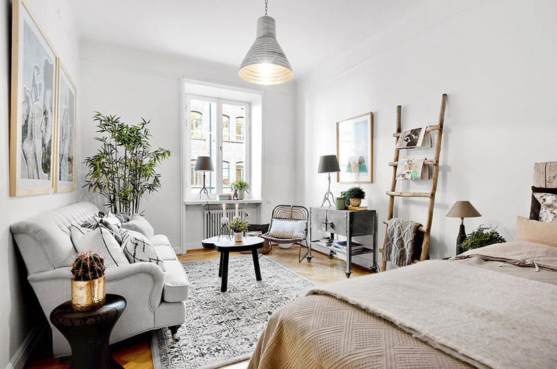 Thiết kế nội thất căn hộ studio phong cách scandinavian